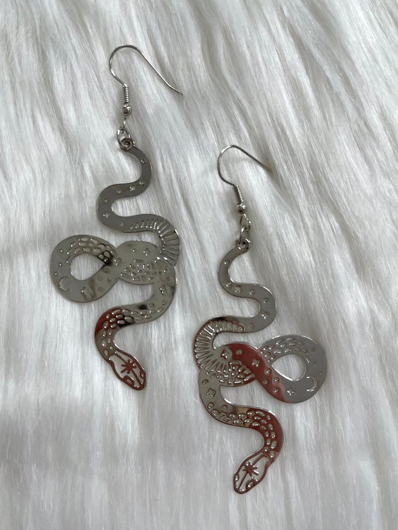 Serpent Slither Earring Silver