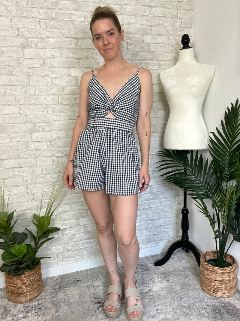 Pamela Gingham Romper