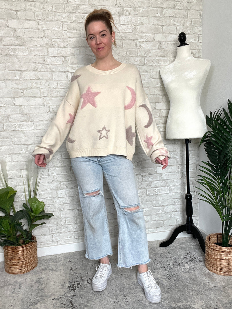 Galaxy Gazing Sweater Ivory