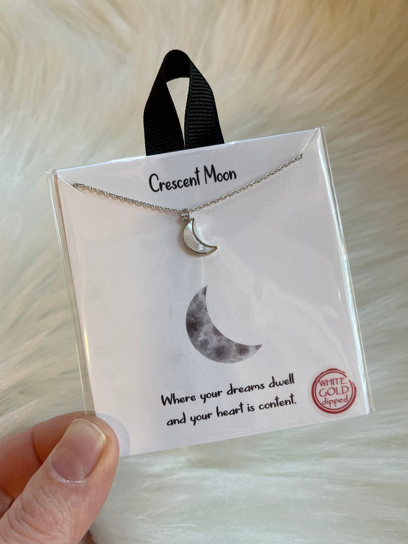 Crescent Moon Pendant Silver