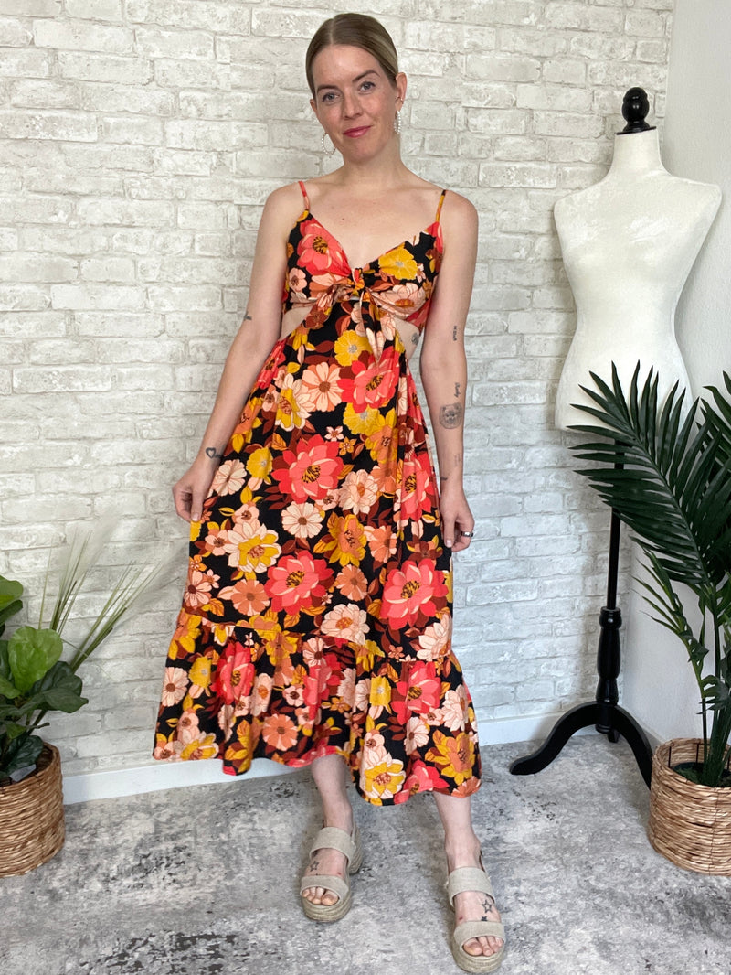 Night Garden Midi Dress