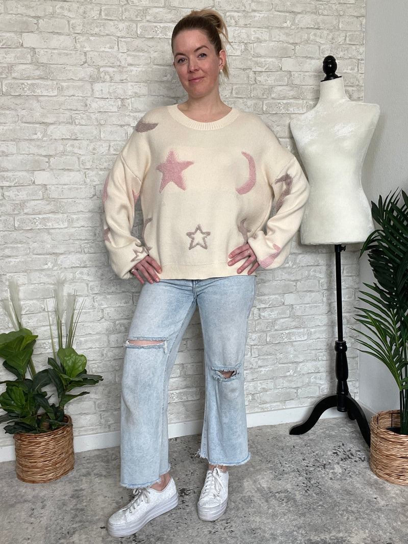 Galaxy Gazing Sweater Ivory