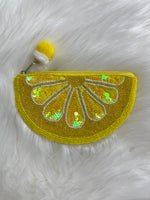 Lemon Seed Bead Coin Bag