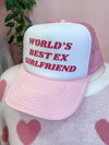 Best Ex-Girlfriend Trucker Hat Pink/White