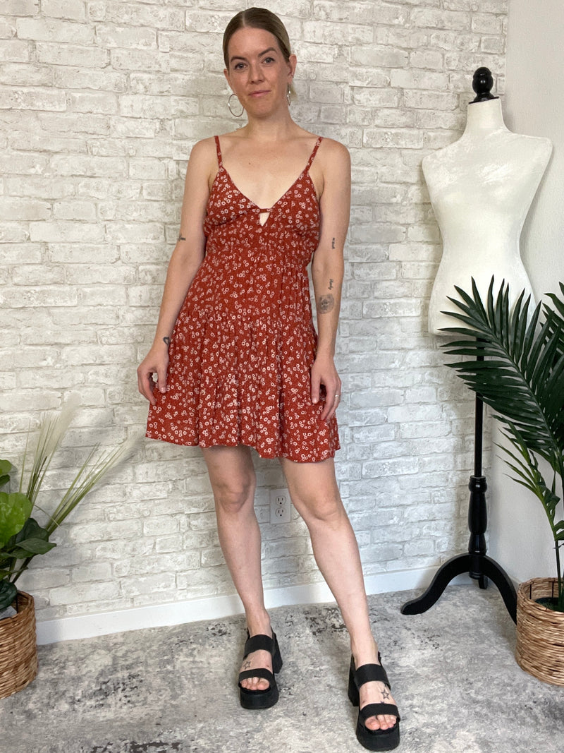 Floral Cinnamon Swirl Dress