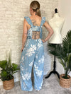 Julianna Blue+White Jumpsuit