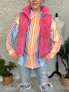 Chance Corduroy Puffer Vest Pink