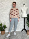 Neutral Love Sweater Khaki+Mauve