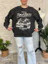 Mineral Wash Rocky Mountains Sweatshirt Black