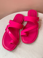 Leena Hot Pink Strappy Slide On