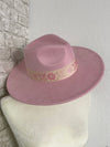 Willa Flower Band Pink Wide Brim