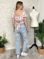 Spring Fiori Corset Cropped Top