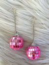 Pink Disco Ball Celebration Earrings