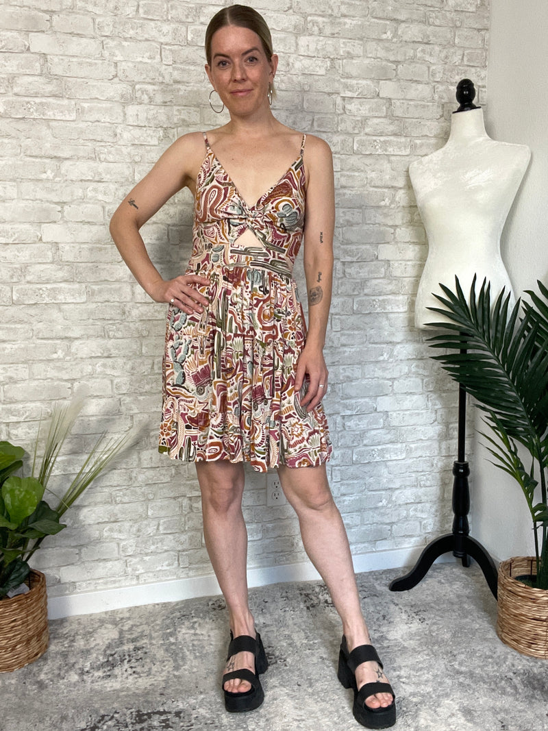 Mirabelle Twist Sun Dress - Western Print