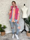 Chance Corduroy Puffer Vest Pink