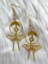 Quartz Mystical Moth Earring