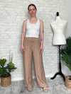 Linson Crepe Pants Light Brown