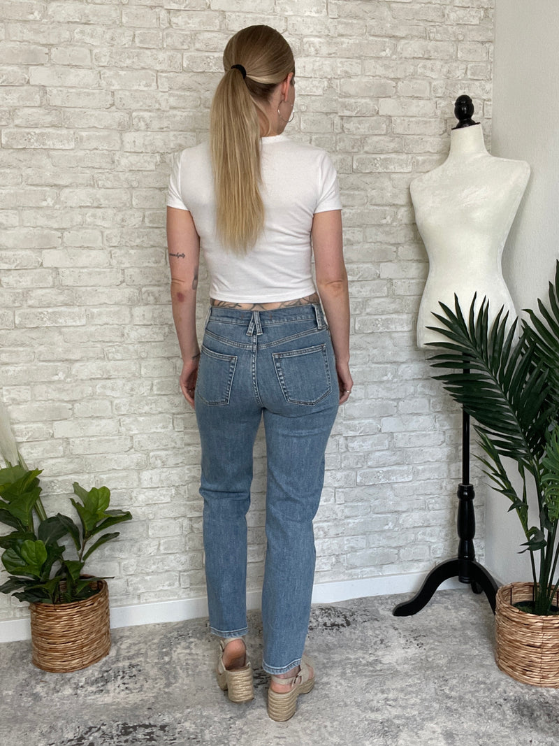 Olsen High Rise Straight Leg Denim