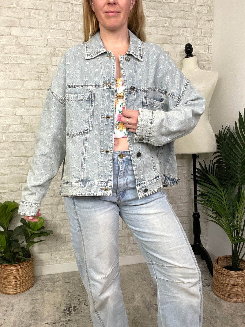 Mini Daisy Chambray Denim Jacket