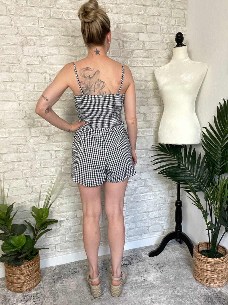 Pamela Gingham Romper