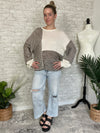 Sammi Brown+Cream Knit Pullover