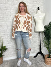 Nancy Neutral Pattern+Bow Cardigan