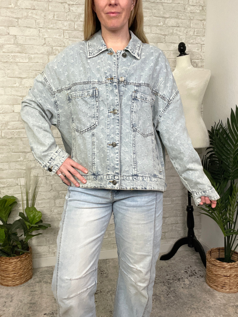 Mini Daisy Chambray Denim Jacket