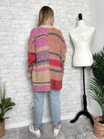 Phoebe Coral+Pink Cardigan