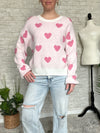 Sweet Pink Hearts Sweater