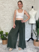 Wesley Green Crinkle Pants