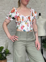 Tropical Treats Corset Cropped Top