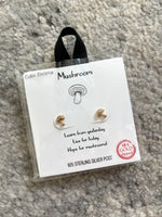 Mushroom Stud - Gold