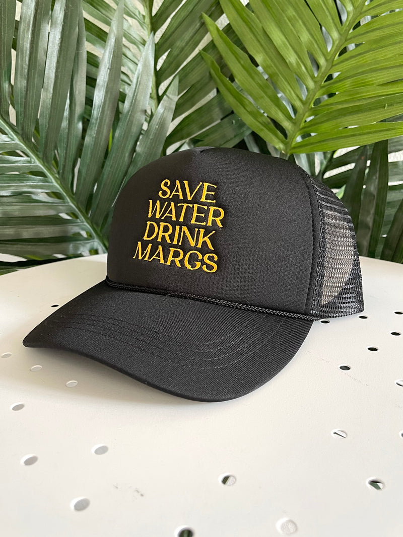 Drink Margs Trucker Hat Black