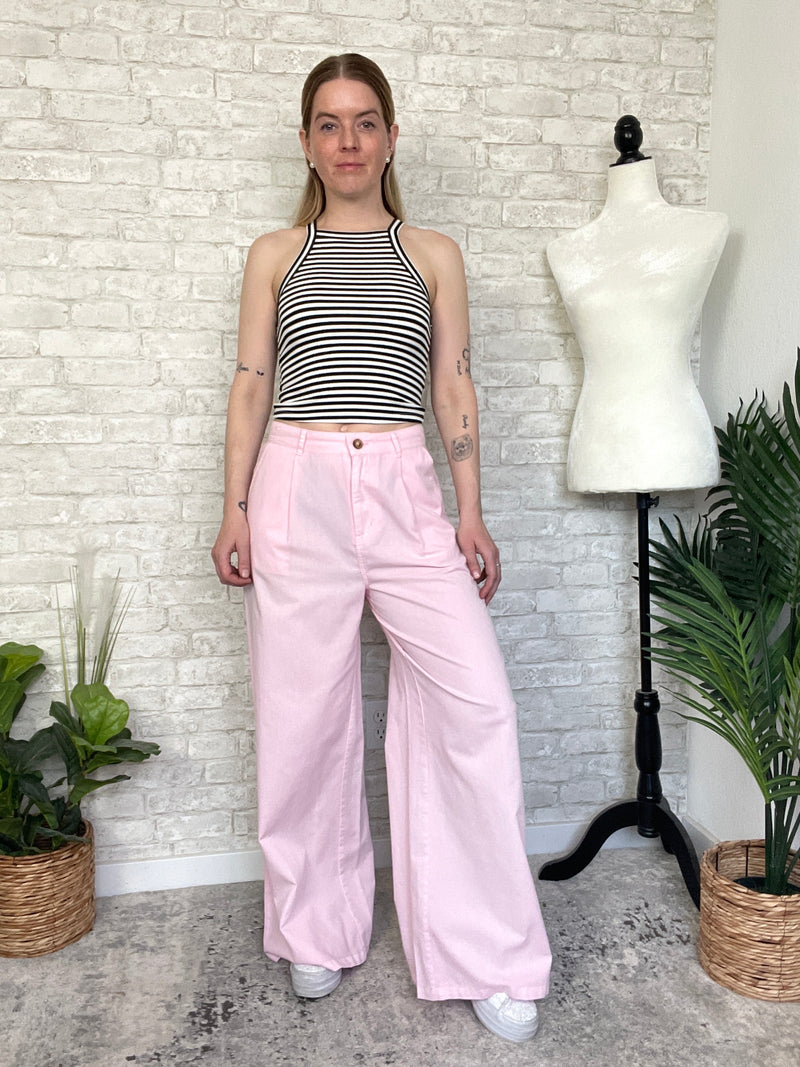 Ostra Wide-Leg Trouser Pink