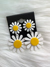 Double Daisy Acrylic Earrings