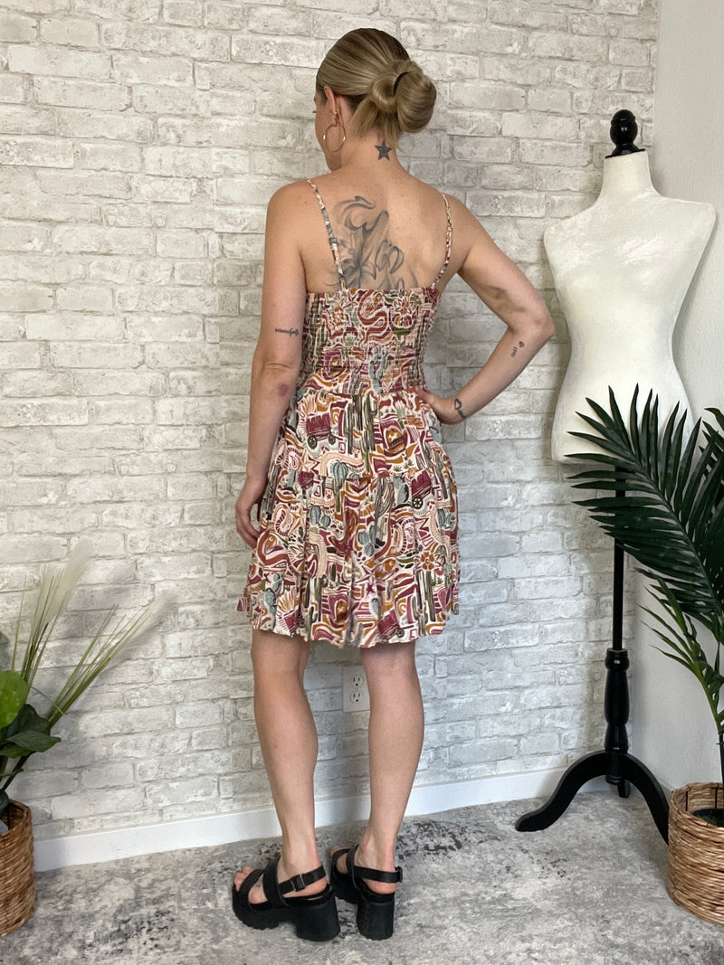 Mirabelle Twist Sun Dress - Western Print