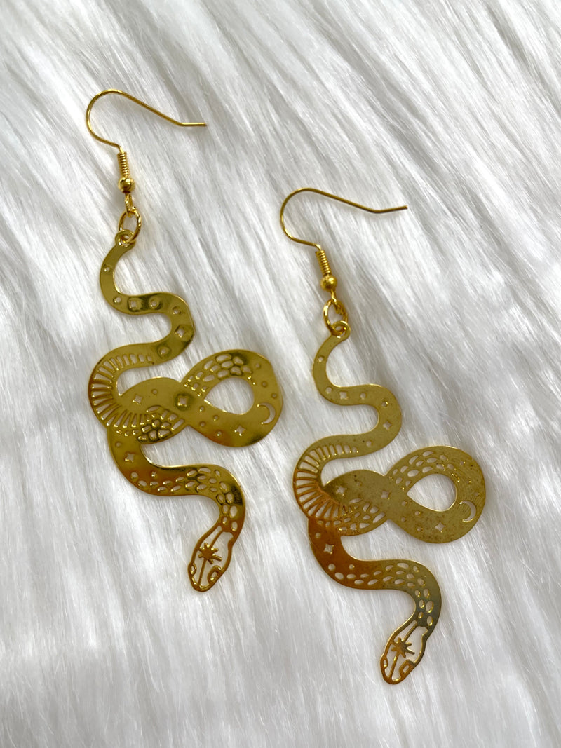 Serpent Slither Earring Gold