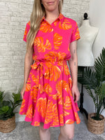 Coral Palms Dress