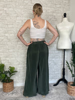 Wesley Green Crinkle Pants