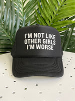 I'm Worse Trucker Hat Black