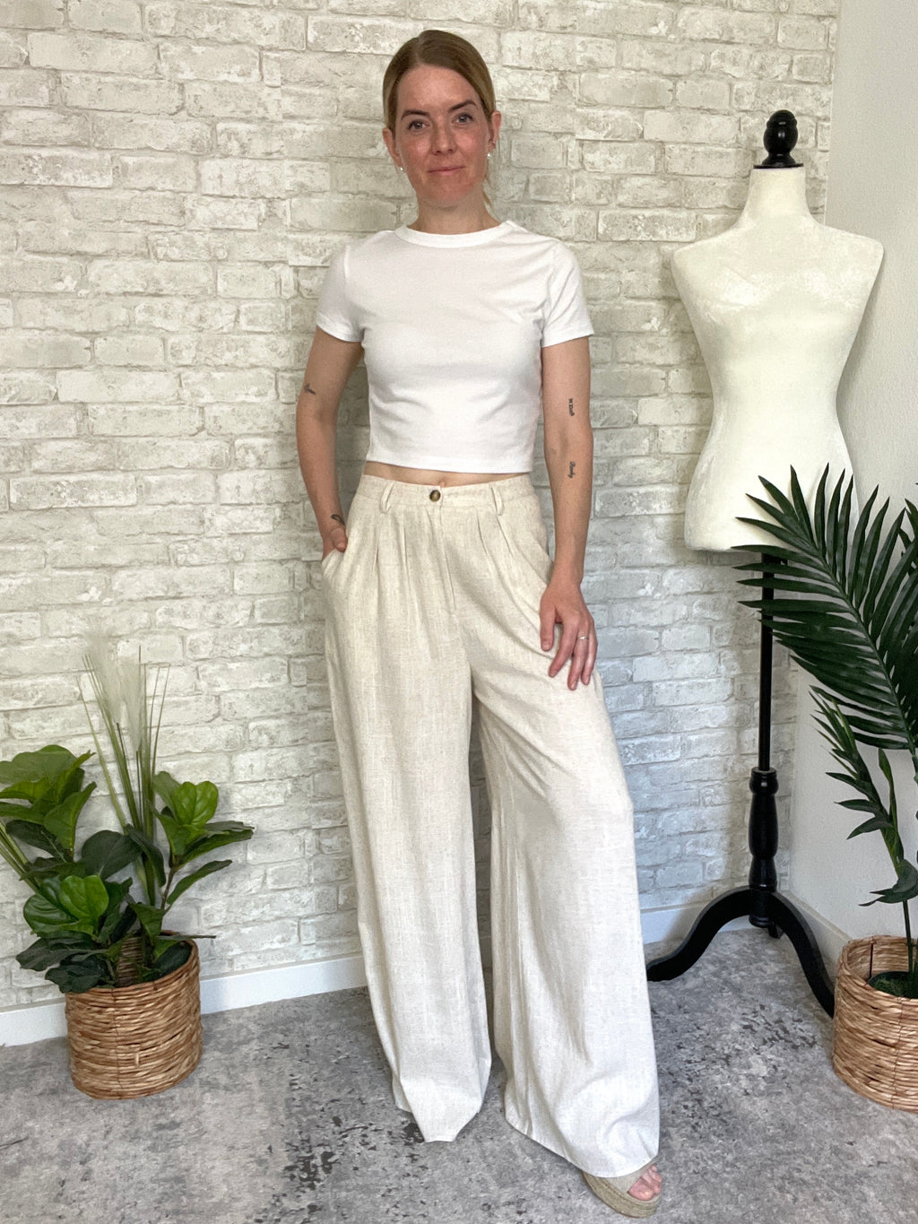 Clayton Linen Pants Neutral