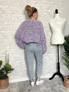 Boucle Textured Sweater Purple Mix