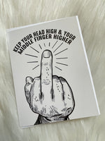 Middle Finger Higher Card