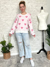 Sweet Pink Hearts Sweater