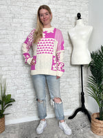 Riviera Hot Pink Floral Sweater