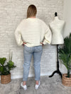 Loria Bow Cardigan Cream+Pink