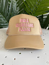 More Champagne Please Trucker Hat Beige