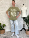 Mineral Wash Rocky Mountains T-Shirt Sage Green