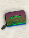 Retro Cassette Wallet Black Rainbow