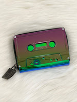 Retro Cassette Wallet Black Rainbow